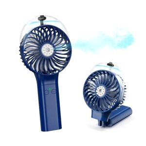 Portable Handheld Misting Fan, 3000mAh Rechargeable Battery Operated.